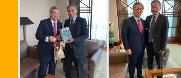 El Embajador Manuel Solano sostuvo un encuentro con el Ministro de Relaciones Exteriores de Singapur